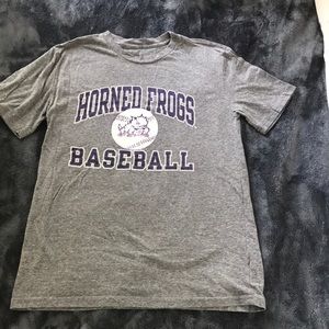 Grey TCU baseball shirt